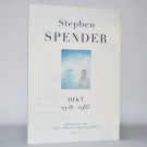 Stephen Spender. Dikt 1928-1985. Signert  thumbnail