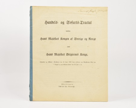 Handels- og Skibsfarts-Tractat imellem Hans Majestæt Kongen af... [1863]