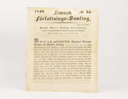 Swensk författnings-Samling. No 34. 1846.