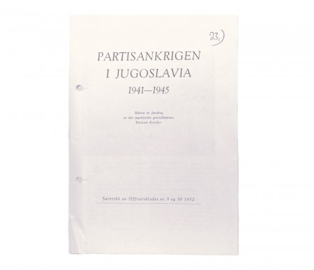 Partisankrigen i Jugoslavia 1941-1945.