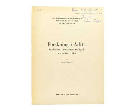 Gunnar Hoppe: Forskning i Arktis.  
