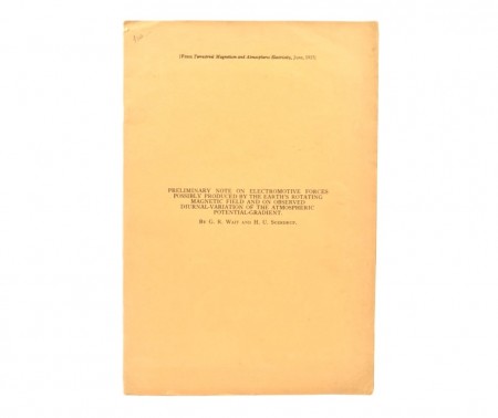 G. R. Wait and H. P. Sverdrup:  Preminilary note on...