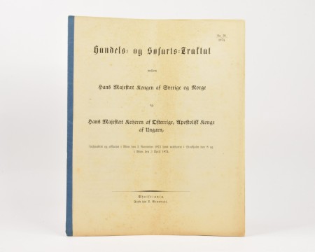 Handels- og Skibsfarts-Tractat imellem Hans Majestæt Kongen af... [1874]