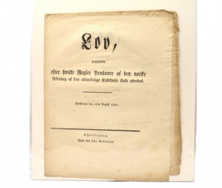 Lov, angaaende efter hvilke Regler Pensioner af... 1821